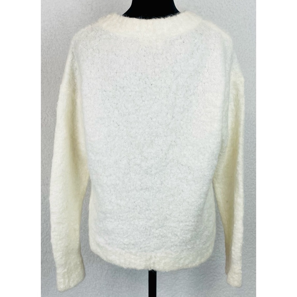 WILFRED • Aritzia Off-White/Cream Marseille Alpaca V-Neck Pullover Sweater, S - Picture 9 of 16